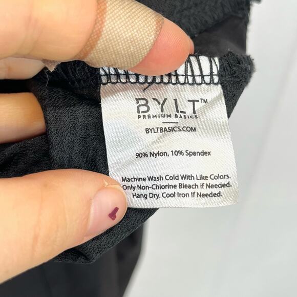 BYLT Mens Ace Jogger Pants Zip Fly Flat Front Nylon Casual Golf Black Size 32 - Picture 10 of 12